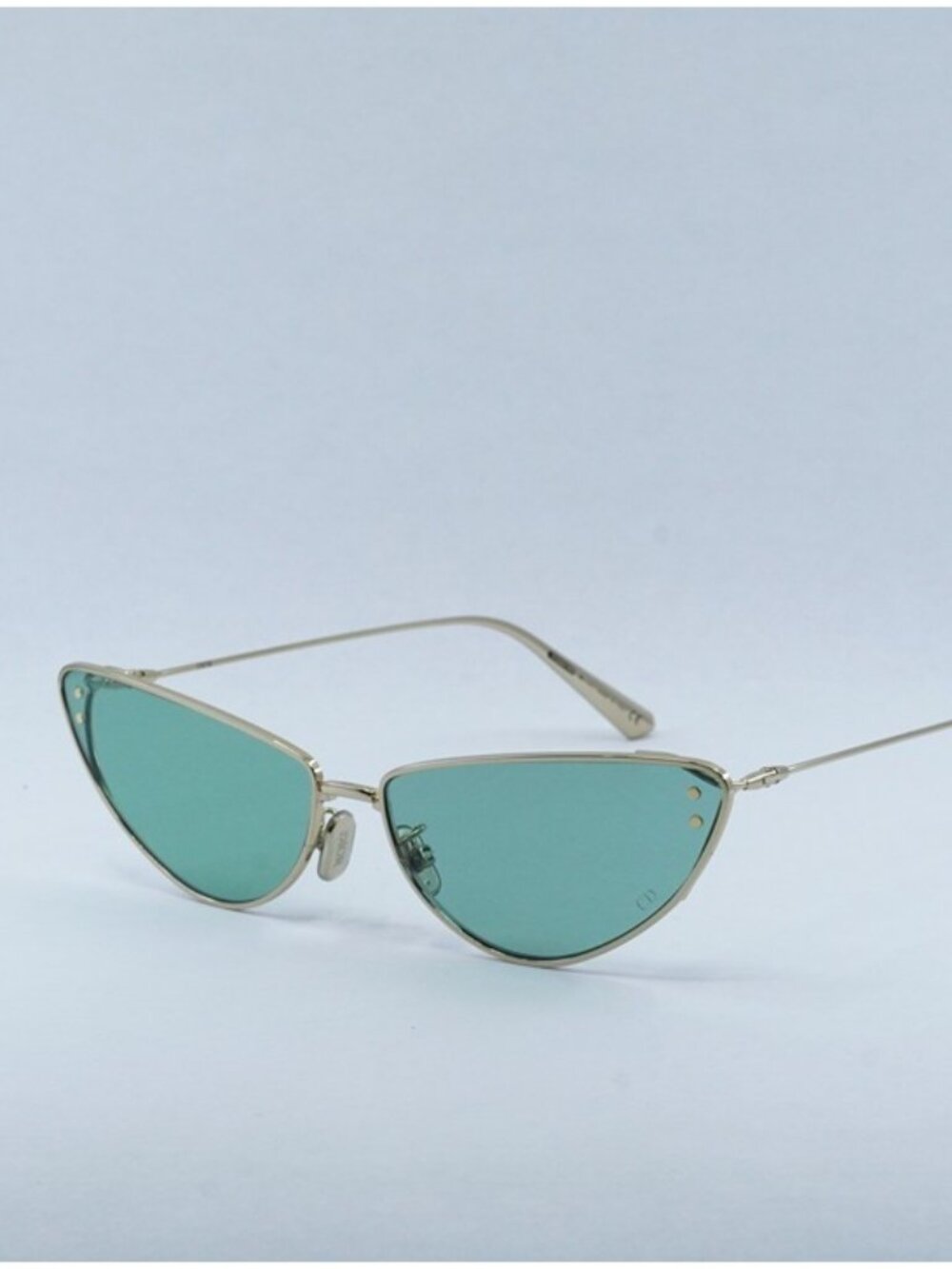 Dior MISSDIOR B1U B0O0 Sunglasses Gold  Cat Eye Frame, Green Lenses